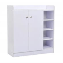 Zapatero blanco con estantes HomCom