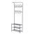Mueble de recibidor metálico con perchero negro HomCom