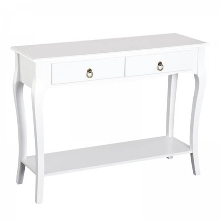 Mueble de recibidor con 2 cajones blanco HomCom