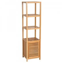 Columna de baño con estantes HomCom