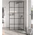 Panel fijo de ducha Fresh Negro Kassandra