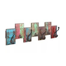 Perchero de pared madera reciclada VidaXL