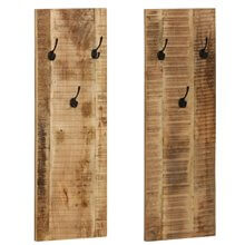 Percheros de pared de madera VidaXL