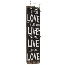 Perchero de pared frase ''Love Live'' VidaXL