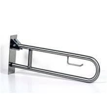 Barra de apoyo 60cm satinado con portarrollo Timblau 