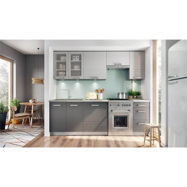 Cocina 240cm gris Brix Tarraco