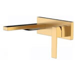 Grifería mural 18,5 cm ORO MATE SLIM-TRES