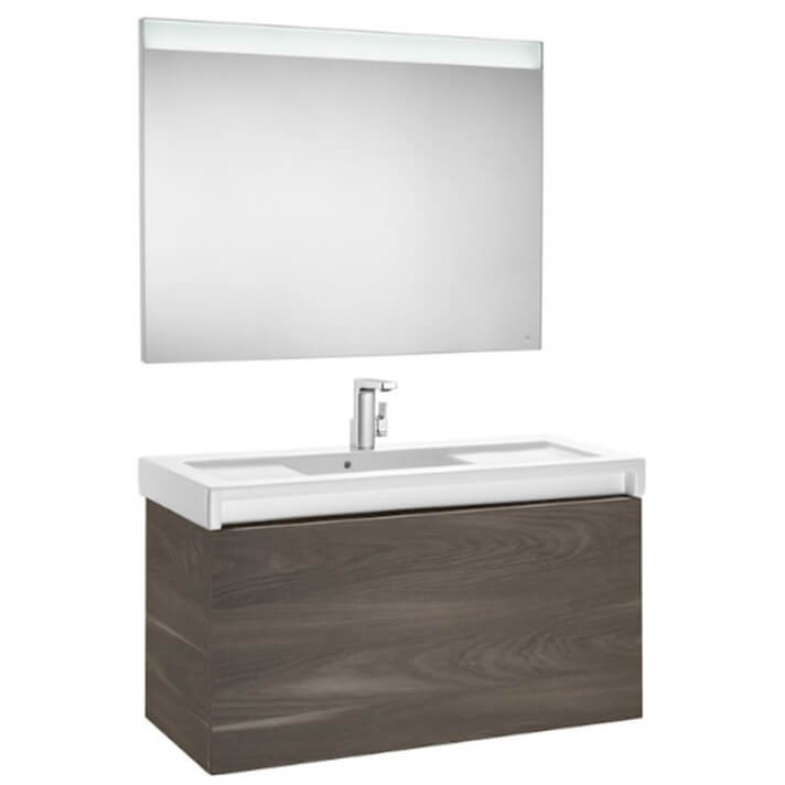 Pack mueble con lavabo 110 cm yosemite Stratum-N Roca