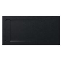 Plato de ducha 140x70cm negro Aquos Roca