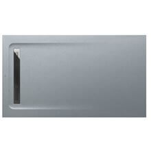 Plato de ducha 140x70cm cemento Aquos Roca