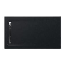 Plato de ducha 140x90cm negro Aquos Roca