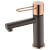 Grifo lavabo Negro Oro Rosa Milos Imex