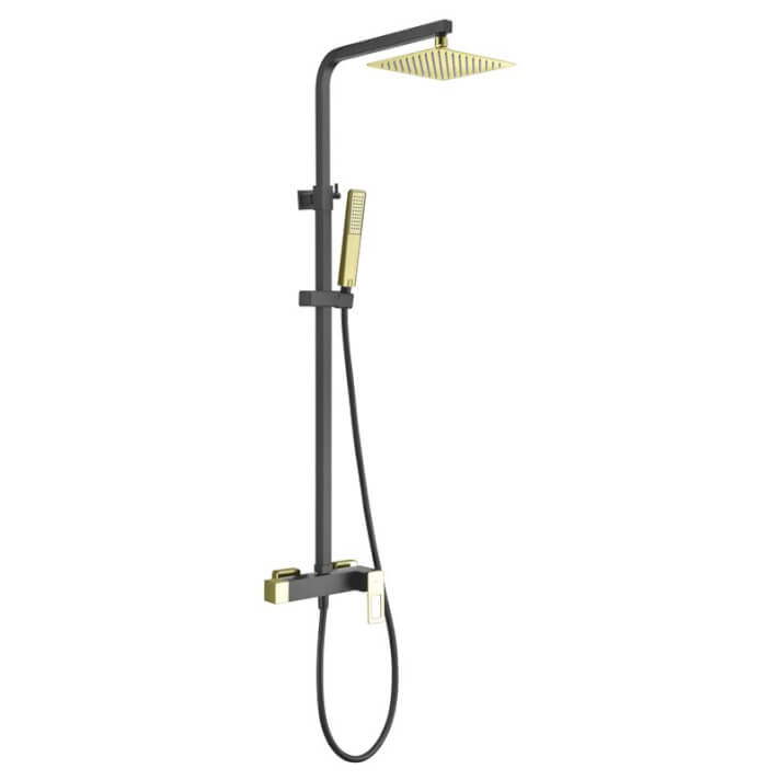 Columna de ducha Negro Oro Suecia Imex