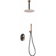 Conjunto de ducha Vesubio Negro Oro Rosa Imex