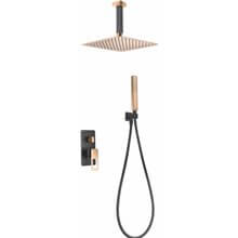 Conjunto de ducha Estocolmo Negro Oro Rosa Imex