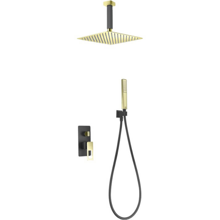 Conjunto de ducha Estocolmo Negro Oro Imex