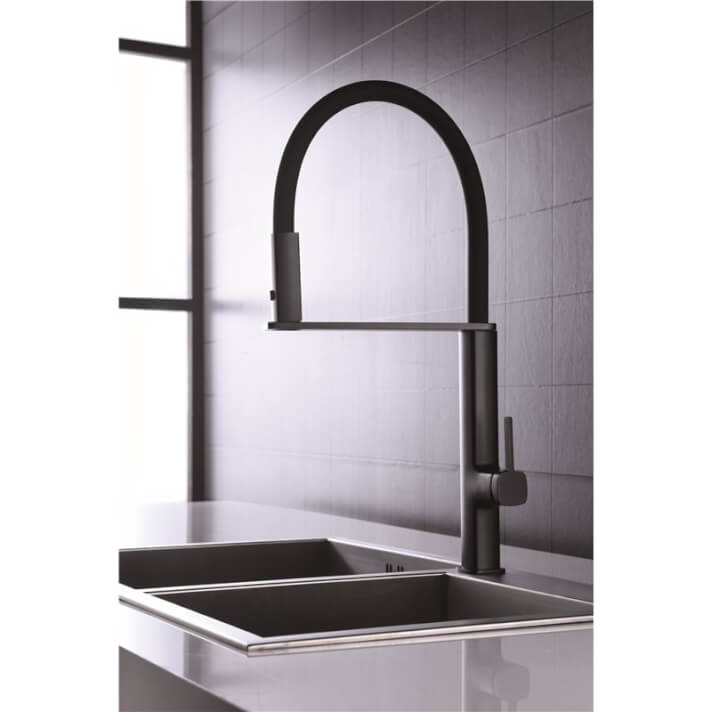 Grifo de fregadero Negro Mate Menorca Imex