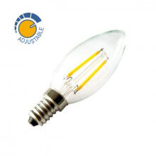 Bombilla con filamento LED vela de 2W