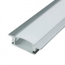Perfil Tira LED rectangular aluminio 2 metros pestañas
