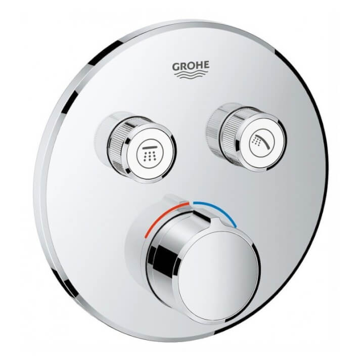 Grifo mezclador empotrado redondo con 2 llaves Smart Control GROHE