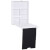 Mesa plegable con pizarra y estantería HomCom