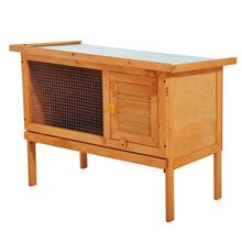Conejera exterior de madera con patas Pawhut