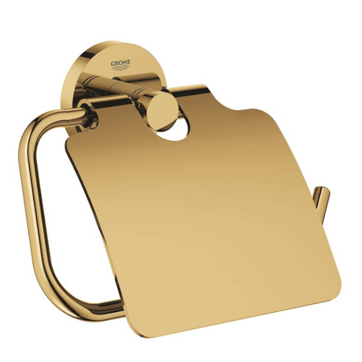 Portarrollos con tapa oro brillo Essentials Grohe