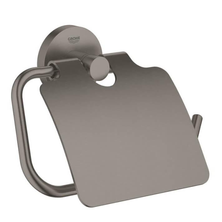 Portarrollos con tapa grafito cepillado Essentials Grohe