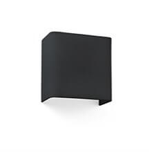 Lámpara aplique cuadrado negro Cotton Faro