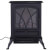 Chimenea eléctrica negra de pie Homcom