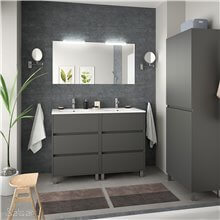 Mueble doble 120cm Gris SALGAR ARENYS