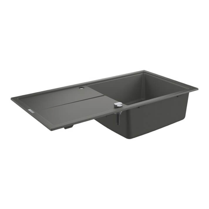 Fregadero composite con escurridor 100x50 gris granito K400 Grohe