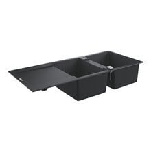 Fregadero con 2 cubetas 116x50 negro granito K500 Grohe