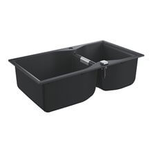 Fregadero con 2 cubetas 90x50 negro granito K700 Grohe