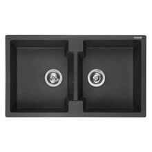 Fregadero 2 cubas negro plateado Amsterdam 20 Reginox