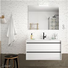 Mueble 100 cm Blanco 2 cajones ATTILA SALGAR