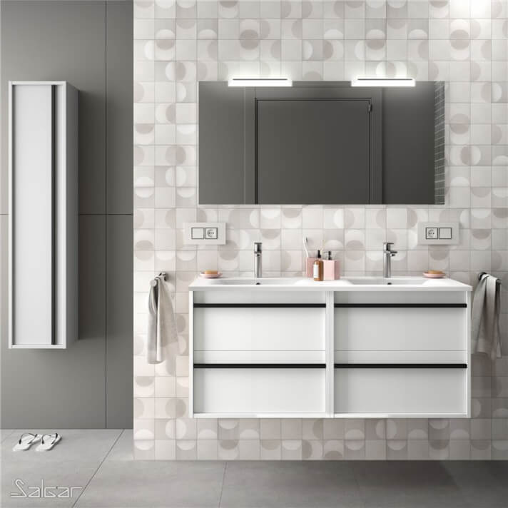 Mueble doble 120cm Blanco ATTILA SALGAR 