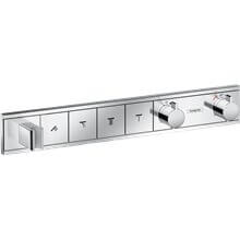 Grifo termostático con cuatro funciones y soporte cromo RainSelect Hansgrohe