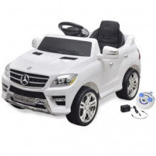 Coche correpasillos eléctrico ML350 mando a distancia 6 V blanco Vida XL
