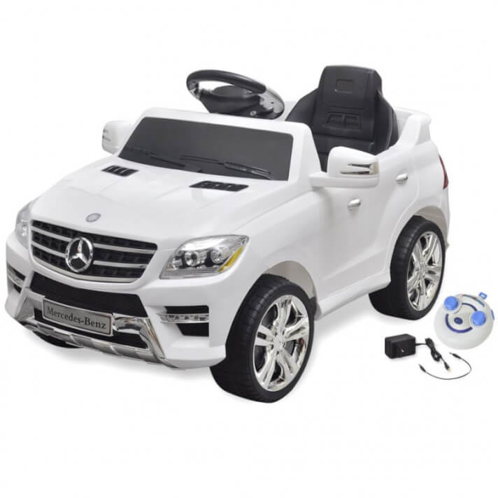 Coche correpasillos el&eacute;ctrico ML350 mando a distancia 6 V blanco Vida XL