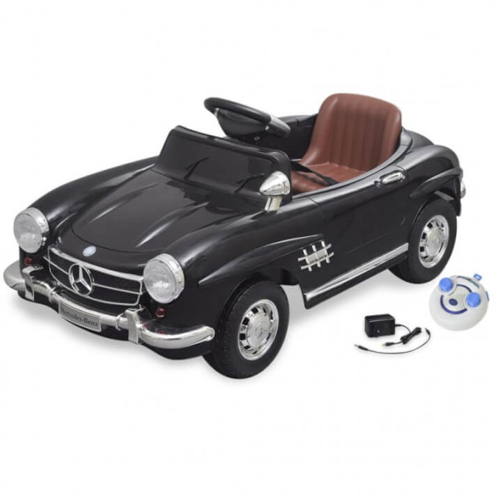 Coche correpasillos el&eacute;ctrico 300SL mando a distancia, 6 V, Negro Vida XL