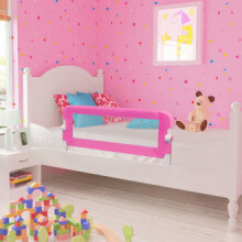 Barandilla de seguridad cama de niño rosa 102x42 cm Vida XL