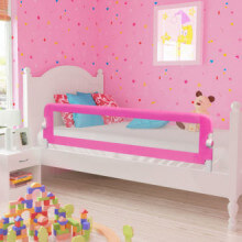 Barandilla de seguridad cama de niño rosa 150x42 cm Vida XL
