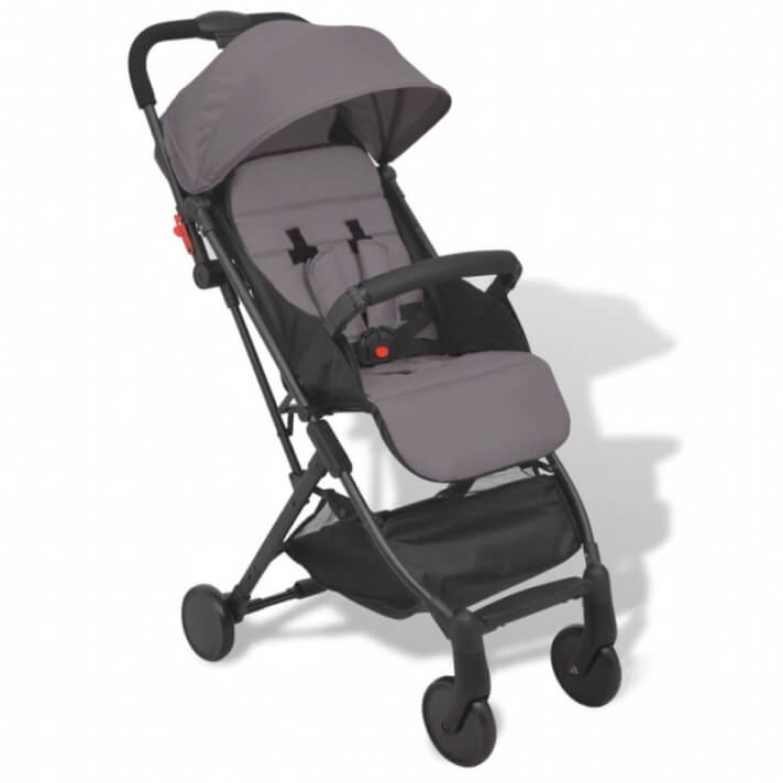 Sillita de paseo 89x47,5x104 cm gris Vida XL