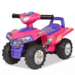 Quad ATV correpasillos infantil con sonidos y luces rosa morado Vida XL