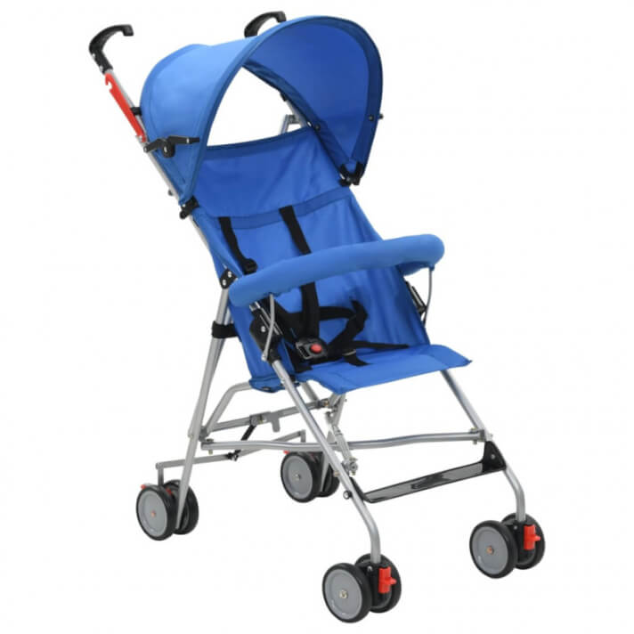 Sillita de paseo para beb&eacute; azul acero Vida XL