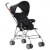 Sillita de paseo para bebé negra acero Vida XL
