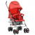 Cochecito sillita paseo de bebé 2 en 1 rojo acero Vida XL