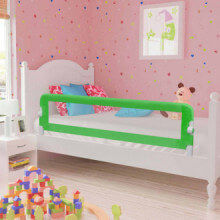 Barandilla de seguridad cama de niño poliéster verde 120x42 cm Vida XL