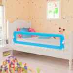 Barandilla de seguridad cama de niño poliéster azul 120x42 cm Vida XL